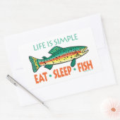 Sticker Rectangulaire Drôle de pêche de dire (Enveloppe)