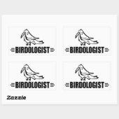 Sticker Rectangulaire Drôle d'oiseau (Feuille)