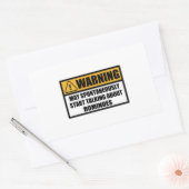 Sticker Rectangulaire Drôle Dominoes Joueur Spontanément Avertissement C (Enveloppe)