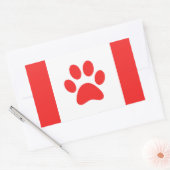 Sticker Rectangulaire Drôle Drôle Canadien Paw (Enveloppe)