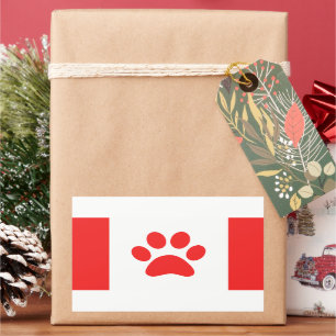Sticker Rectangulaire Drôle Drôle Canadien Paw