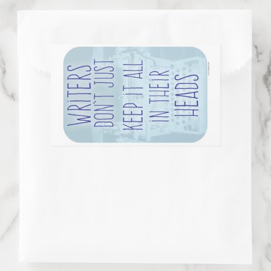 Sticker Rectangulaire Drôle Ecrivain Chef Slogan (Sac)