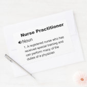 Sticker Rectangulaire Drôle Nurse Praticien Définition (Enveloppe)