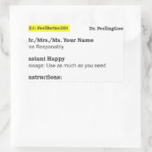 Sticker Rectangulaire Drôle ordonnance rx (Sac)