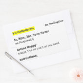 Sticker Rectangulaire Drôle ordonnance rx (Enveloppe)