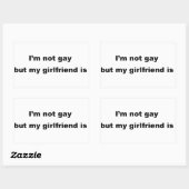 Sticker Rectangulaire Drôle Slogan Gay ! (Feuille)