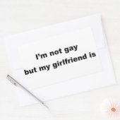 Sticker Rectangulaire Drôle Slogan Gay ! (Enveloppe)