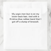 Sticker Rectangulaire Drôle yoga Krishna man-bun Hankamer Artjunkhaus Om (Sac)