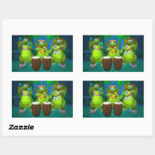 Sticker Rectangulaire Drôlement temps de partie de dragons (Feuille)