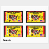 Sticker Rectangulaire Drone Hunting Permit (Feuille)