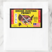 Sticker Rectangulaire Drone Hunting Permit (Sac)