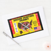 Sticker Rectangulaire Drone Hunting Permit (Enveloppe)