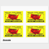 Sticker Rectangulaire Drone Hunting Permit (Feuille)