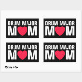 Sticker Rectangulaire Drum Major Maman - Marching Band (Feuille)