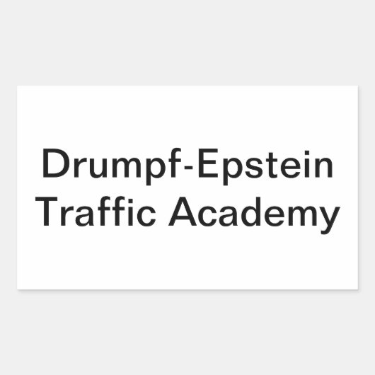 Sticker Rectangulaire Drumpf-Epstein Traite Hankamer Artjunkhaus (Devant)