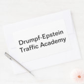 Sticker Rectangulaire Drumpf-Epstein Traite Hankamer Artjunkhaus (Enveloppe)