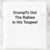 Sticker Rectangulaire Drumpf's got The Rabies Hankamer Artjunkhaus Comic (Sac)