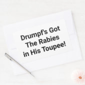 Sticker Rectangulaire Drumpf's got The Rabies Hankamer Artjunkhaus Comic (Enveloppe)