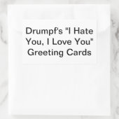Sticker Rectangulaire Drumpf's Hate/Love Greeting Hankamer Artjunkhaus (Sac)
