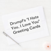 Sticker Rectangulaire Drumpf's Hate/Love Greeting Hankamer Artjunkhaus (Enveloppe)