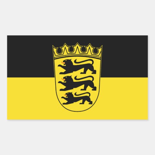 Sticker rectangulaire du Bade-Wurtemberg (Devant)