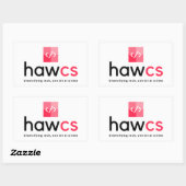 Sticker rectangulaire du club HAWCS (Feuille)