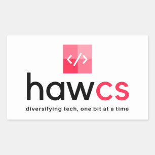 Sticker rectangulaire du club HAWCS