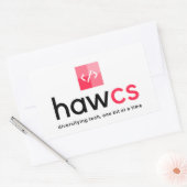 Sticker rectangulaire du club HAWCS (Enveloppe)
