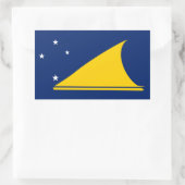 Sticker rectangulaire du drapeau des Tokélaou (Sac)