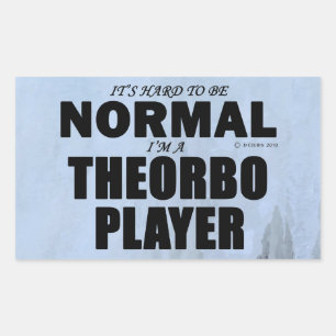 Sticker rectangulaire du lecteur de théorbo normal