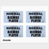Sticker rectangulaire du lecteur Djembe normal (Feuille)