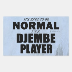 Sticker rectangulaire du lecteur Djembe normal
