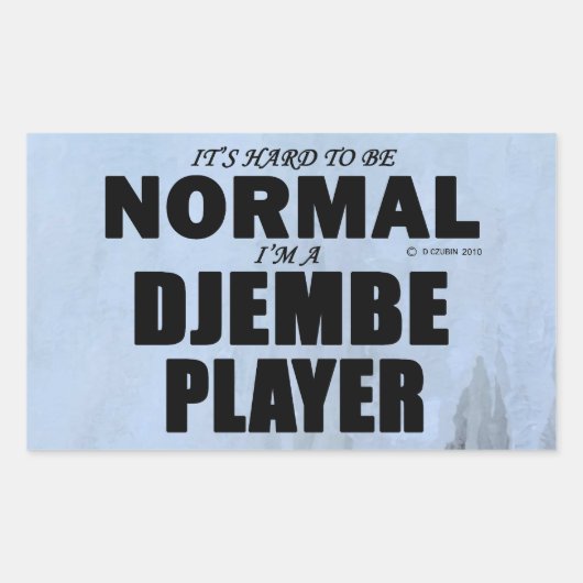 Sticker rectangulaire du lecteur Djembe normal (Devant)