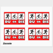 Sticker Rectangulaire DU ou Die (Feuille)