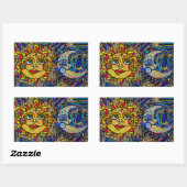 Sticker Rectangulaire Dualité Soleil Lune (Feuille)