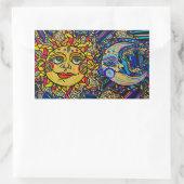 Sticker Rectangulaire Dualité Soleil Lune (Sac)
