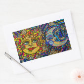 Sticker Rectangulaire Dualité Soleil Lune (Enveloppe)