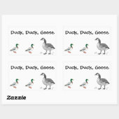 Sticker Rectangulaire Duck Duck Goose Cartoon (Feuille)