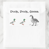Sticker Rectangulaire Duck Duck Goose Cartoon (Sac)