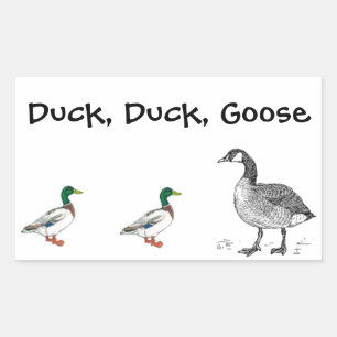 Sticker Rectangulaire Duck Duck Goose Cartoon