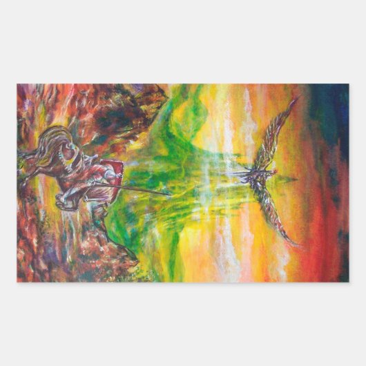 STICKER RECTANGULAIRE DUEL MAGIQUE ENTRE BRADAMANT ET NEGROMANCER (Devant)