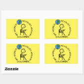 Sticker Rectangulaire Dulcimer - Le Monde tourne autour d'un bâton recta (Feuille)