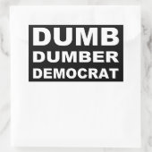 Sticker Rectangulaire Dumber-Démocrate (Sac)