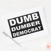 Sticker Rectangulaire Dumber-Démocrate (Enveloppe)