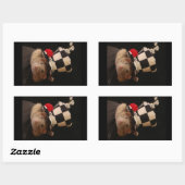 Sticker Rectangulaire Dumbo Fancy Rat dans un casquette mignon (Feuille)