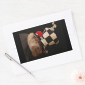 Sticker Rectangulaire Dumbo Fancy Rat dans un casquette mignon (Enveloppe)