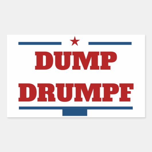 Sticker Rectangulaire Dump Drumpf (Devant)