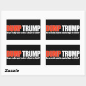 Sticker Rectangulaire DUMP TRUMP - Voulons-nous vraiment un Bigot-en-Che (Feuille)