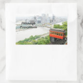Sticker Rectangulaire Duquesne Incline à Pittsburgh en Pennsylvanie (Sac)