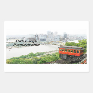 Sticker Rectangulaire Duquesne Incline à Pittsburgh en Pennsylvanie